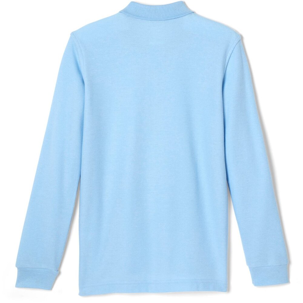 French Toast SA9085 Boys Long Sleeve Pique Polo Light Bllue - Picture 2 of 2